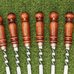 Шампур деревянная ручка, малый шар 40 см/12 мм